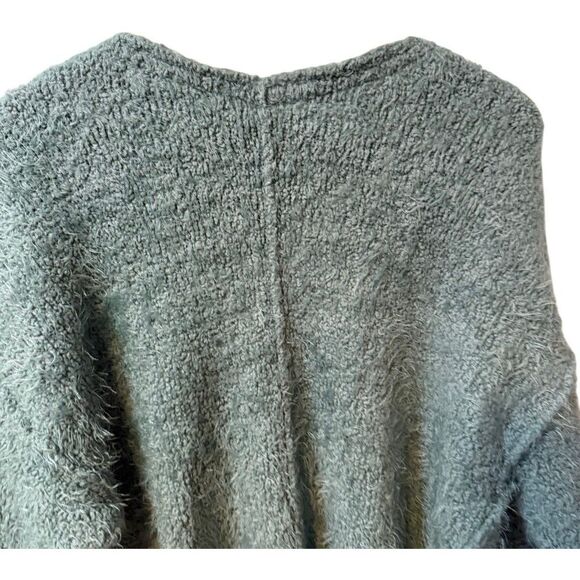 Free People Icing V-Neck Pullover Fuzzy Sweater Size XS in Spring Dust - Picture 4 of 10